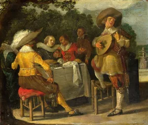 An Outdoor Party by Dirck Hals Oil Painting