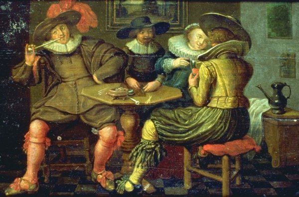 Main Product Photo of Interieur mit Tischgesellschaft Painting by Dirck Hals