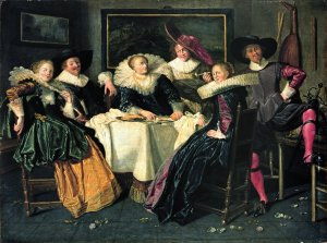 Merry Company by Dirck Hals Oil Painting