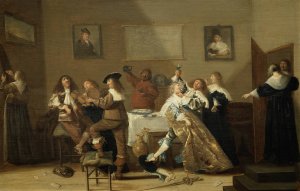 Tavern Scene by Dirck Hals Oil Painting