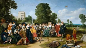 The Fete Champetre by Dirck Hals - Oil Painting Reproduction