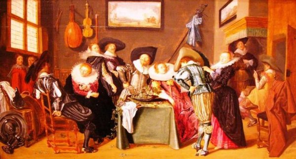 Main Product Photo of The Merry Company Painting by Dirck Hals