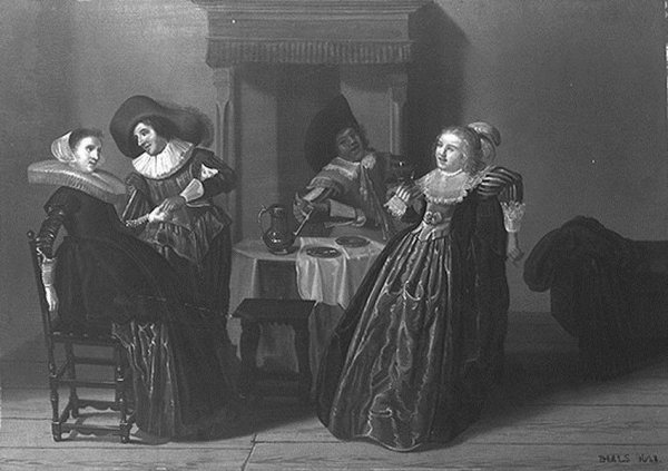Main Product Photo of Zwei Paare Painting by Dirck Hals
