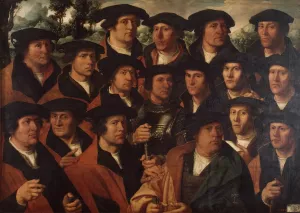 Group Portrait of the Amsterdam Shooting Corporation by Dirck Jacobsz - Oil Painting Reproduction