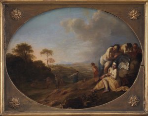 Nymphs in a Landscape by Dirck Van Der Lisse Oil Painting