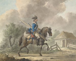 Dutch Dragoon of the General Guard by Dirk Langendijk Oil Painting