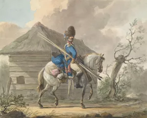 Dutch Dragoon of the Grenadier Guard by Dirk Langendijk Oil Painting