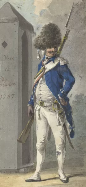 Uniform van het Rotterdamsch Genootschap van Wapenhandel de Palmboom by Dirk Langendijk Oil Painting