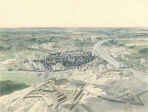 View of Namur from the West during the Siege of 1695 by Dirk Maas Oil Painting