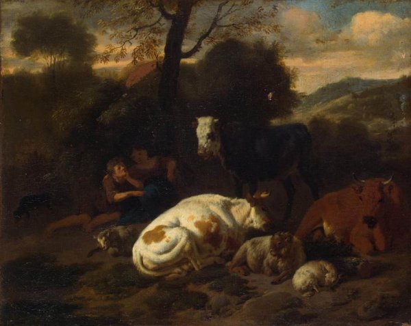 Landscape by Dirk Van Bergen - Hand-Painted Oil Painting Reproduction