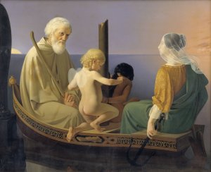 Old Age. From the series; The Four Ages of Man by Ditlev Blunck Oil Painting