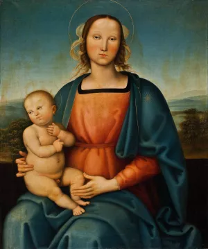 The Virgin And Child by Ditlev Blunck Oil Painting