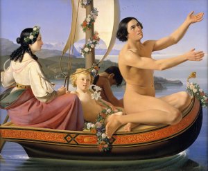 Youth. From the series; The Four Ages of Man by Ditlev Blunck Oil Painting
