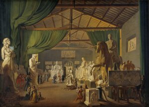 Pope Leo XII Visiting Thorvaldsen's Studios In The Piazza Barberini, 18 October 1896 by Ditlev Martens Oil Painting