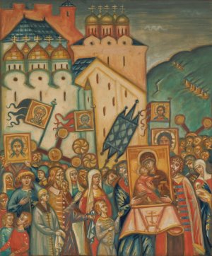 The Feast Of Orthodoxy by Dmitri Semenovich Stelletsky Oil Painting