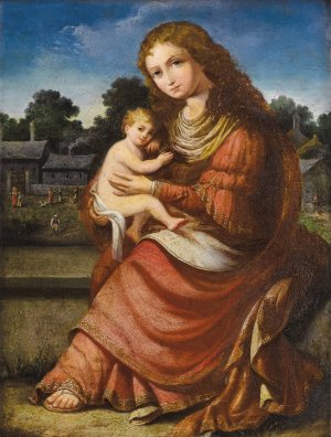 Madonna and Child by Domenichino Oil Painting