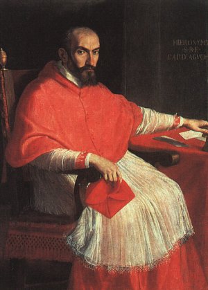 Portrait of Cardinal Agucchi by Domenichino Oil Painting