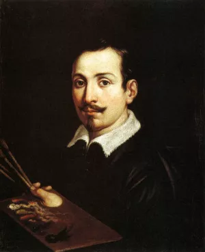 Portrait of Guido Reni by Domenichino Oil Painting