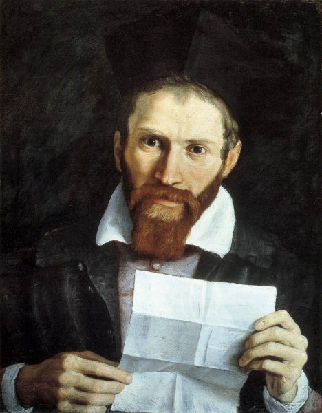 Portrait of Monsignor Giovanni Battista Agucchi by Domenichino - Hand-Painted Oil Painting Reproduction