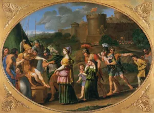 Timoclea Captive Brought before Alexander painting by Domenichino