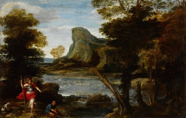 Tobias and the Angel by Domenichino - Hand-Painted Oil Painting Reproduction