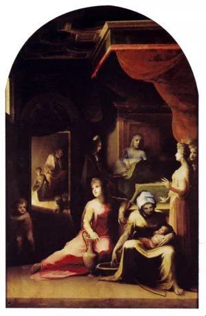 Birth Of The Virgin by Domenico Beccafumi Oil Painting