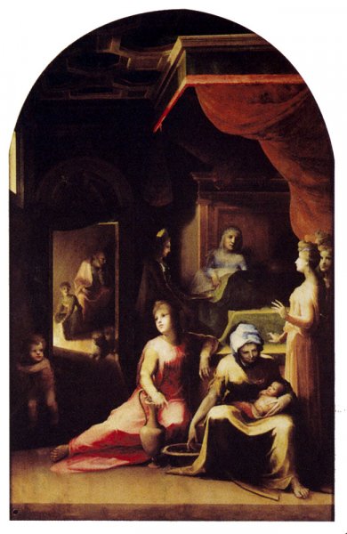 Birth Of The Virgin by Domenico Beccafumi - Hand-Painted Oil Painting Reproduction