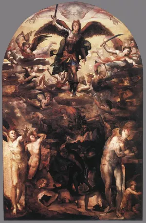 Fall of the Rebellious Angels by Domenico Beccafumi - Oil Painting Reproduction
