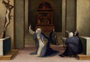 Saint Catherine of Siena Receiving the Stigmata by Domenico Beccafumi Oil Painting