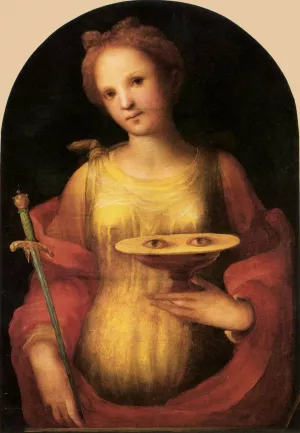 St Lucy by Domenico Beccafumi Oil Painting