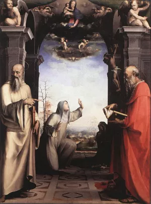 Stigmatization of St Catherine of Siena by Domenico Beccafumi Oil Painting
