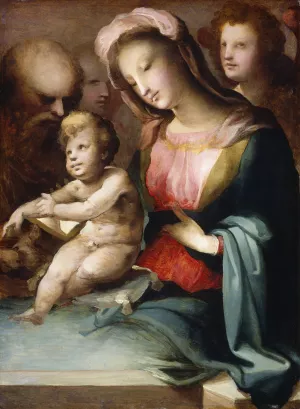 The Holy Family with Angels by Domenico Beccafumi Oil Painting