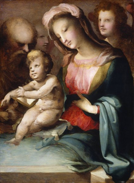 The Holy Family with Angels  by Domenico Beccafumi - Hand-Painted Oil Painting Reproduction