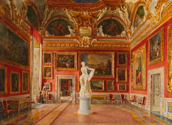 Sala di Giove im Palazzo Pitti, Florenz  by Domenico Caligo - Hand-Painted Oil Painting Reproduction