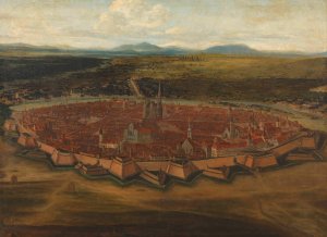 Ansicht der Stadt Wien von der Josefstadt aus by Domenico Cetto Oil Painting