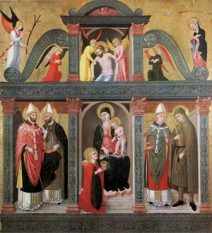 St Lucy Altarpiece Pala di S. Lucia by Domenico Da Tolmezzo - Oil Painting Reproduction