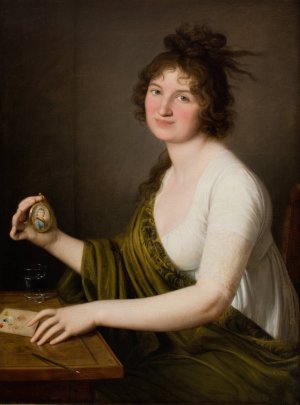 Portrait of Waleria Tarnowska nee Stroynowska by Domenico Del Frate Oil Painting