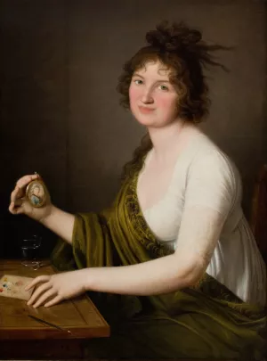 Portrait of Waleria Tarnowska nee Stroynowska by Domenico Del Frate Oil Painting