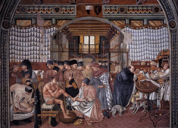 Main Product Photo of Care of the Sick Painting by Domenico Di Bartolo