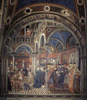 The Rearing and Marriage of Female Foundlings by Domenico Di Bartolo Oil Painting