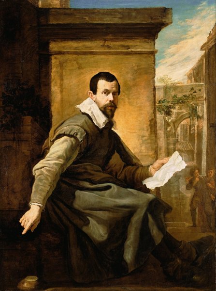 Portrait Of A Man With A Sheet Of Music by Domenico Fetti - Hand-Painted Oil Painting Reproduction