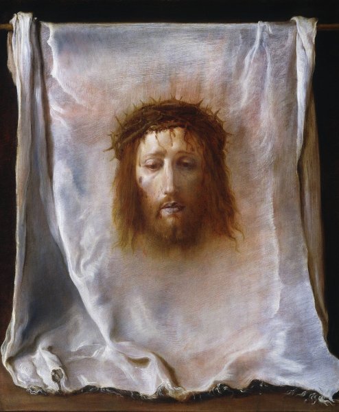 The Veil of Veronica  by Domenico Fetti - Hand-Painted Oil Painting Reproduction
