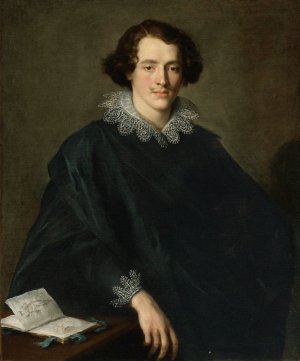 Genoa Portrait Of A Young Man With A Sketchbook by Domenico Fiasella Oil Painting