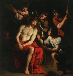 The Mocking of Christ by Domenico Fiasella Oil Painting