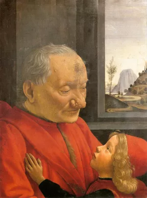An Old Man and His Grandson Oil painting by Domenico Ghirlandaio