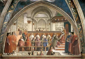 Confirmation of the Rule painting by Domenico Ghirlandaio
