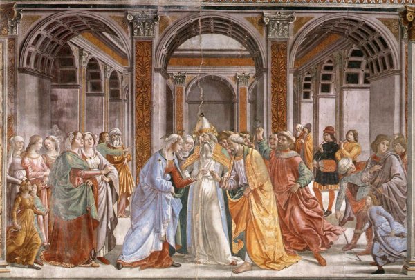 Main Product Photo of Marriage of Mary Painting by Domenico Ghirlandaio
