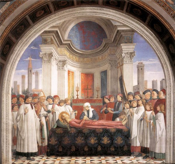 Main Product Photo of Obsequies of St Fina Painting by Domenico Ghirlandaio