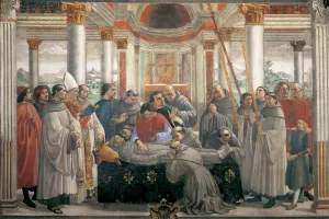 Obsequies of St Francis by Domenico Ghirlandaio - Oil Painting Reproduction