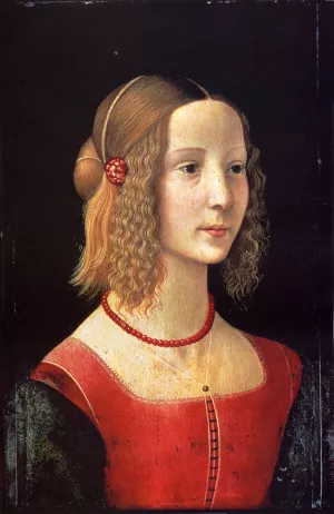 Portait Of A Girl by Domenico Ghirlandaio - Oil Painting Reproduction
